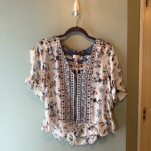 Lucky Brand Floral Women’s Blouse Small